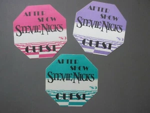 Stevie Nicks satin cloth backstage pass stickers THREE GUEST - T-Bird ! - Picture 1 of 1