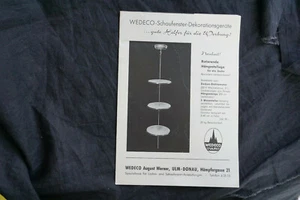 Broschüre WEDECO Schaufensterdekoration Geräte 1950/60er - Bild 1 von 3