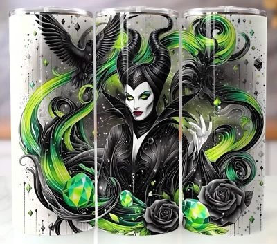 Maleficent 20oz Tumbler Travel Mug Stainless Steel Cup Mug Straw Lid - Image 1 of 4