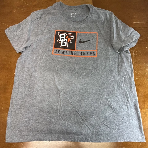 Bowling Green State Falcons Shirt Mens 2XL Gray Short Sleeve T Nike Cover