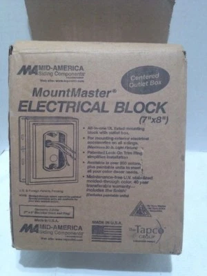 2 Pack MID-AMERICA P/N 00031002370 MOUNT 18 ELEC BLOCK 2PK 370 ST - Image 1 of 3