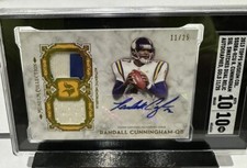 2013 Randall Cunningham Topps Museum Collection Dual Relic  Auto Card /25 SGC 10
