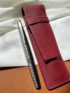 Pluma Estilográfica PILOT Elite Rejilla de Acero Negra Plumín-F 18K-750 Modelo H778 1978 DE COLECCIÓN - Imagen 1 de 21