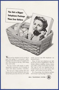 Vintage 1948 GLOCKENTELEFONANLAGE Telefon Ephemera 40er Jahre Druckanzeige - Bild 1 von 1