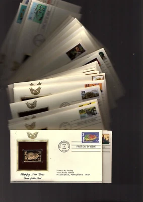 US Golden Replica 22kt FDC  60  first day covers G4 no cards  (bb17 - Image 1 of 4