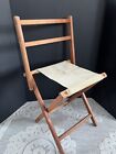 Like 1920 S The Telescope Cot Bed Co, Ny Wood Canvas Folding Chair Stool W/Back