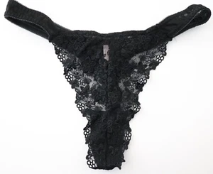 NEW Victoria's Secret VTG 90s Y2K Lace High Cut Hip Thong Panties LARGE - Picture 1 of 7
