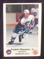 1988-89 Original Winnipeg Jets, Police-Kinsmen, Hockey Card, #4 Fredrik Olausson