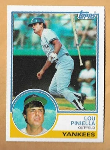Lou Piniella New York Yankees #307 - Topps casi nuevo-como nuevo 1983 - Imagen 1 de 2