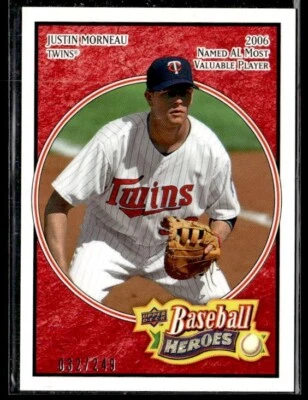 L3,548 - 2008 Upper Deck Heroes Red #100 Justin Morneau /249 - Image 1 of 2