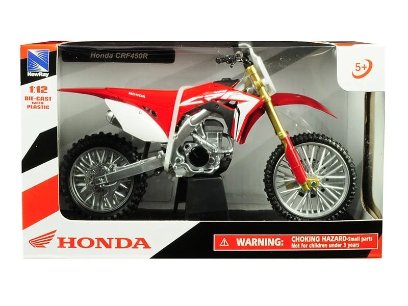 Honda CRF450R Red 1/12 Diecast Motorcycle Model by New Ray - Image 1 of 1