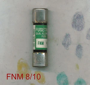 BUSSMAN FUSETRON FNM 8/10 FUSIBILE RITARDO FNM 8/10 250 VOLT 8/10 AMP - Foto 1 di 2