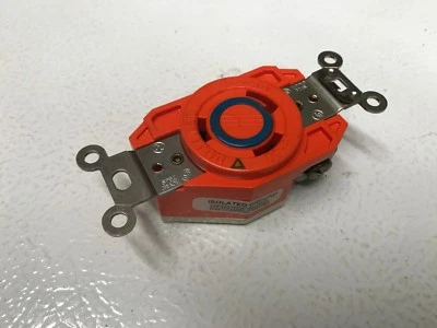Leviton 2620-IG Orange Isolated Ground Receptacle 2P 3W 30A 250V 49N - Image 1 of 4
