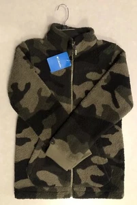 Columbia Rugged Ridge II Sherpa Full Zip Jacket Stone Green Camo Youth LARGE - Picture 1 of 4