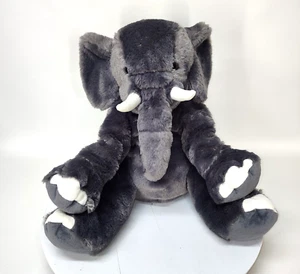 Vtg Toys R Us Elephant Plush Gray Floppy Sitting Stuffed Animal 16" - Imagen 1 de 14