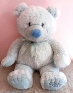 Russ Berrie Larger Baby Boy Blue Teddy Bear NewBorn Gift Soft Toy Comfort Plush - Picture 1 of 2