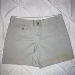 DOCKERS Womens Size 12 Khaki Tan Beige Flat Front Chino Shorts - Picture 1 of 4
