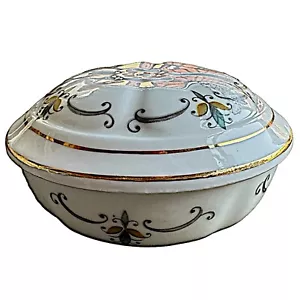 ROYAL TARA Vintage Fine Bone China Schmuckschatulle 3,5" rund mit Deckel - Bild 1 von 6