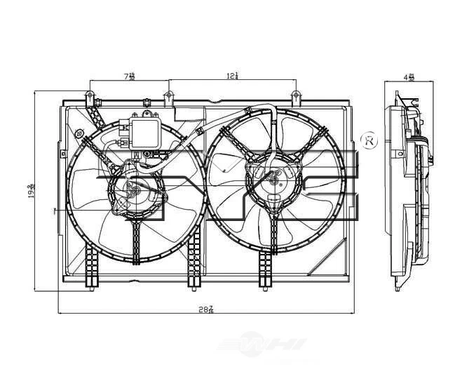 NUEVO MONTAJE VENTILADOR REFRIGERACIÓN COMPATIBLE CON MITSUBISHI OUTLANDER 2003-2006-621820 Foto 1 de 1