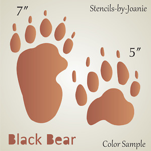 Joanie Bear Track Stencil 5" Front 7" Back Paw Animal Rustic Outdoor DIY Signs