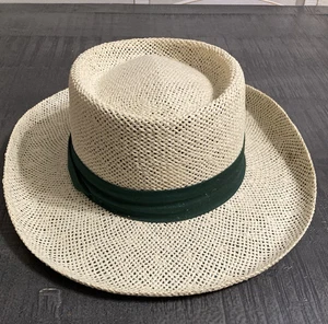 Sombrero de Panamá Dorfman Pacific Headwear Fibra Natural Paja - Talla L/XL Banda Verde - Imagen 1 de 10