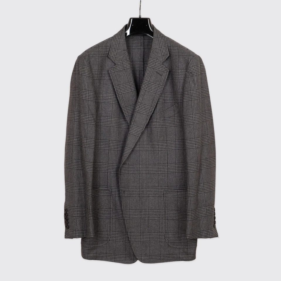Tom Ford Jacket Size EU58 Men Cardigan O'C Dark Gray Glen Check Silk Blend - Image 1 of 4