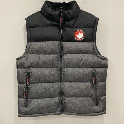 Canada Weather Gear Mens XL Colorblock Black Gray Outdoor Puffer Vest Winter Ski - Image 1 of 4