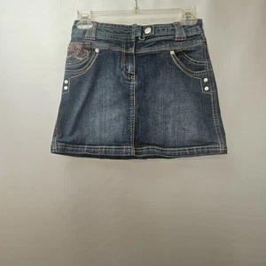Disney's Y2K Hannah Montana Girls Size 12 Denim Skirt With Embroidered Pockets - Picture 1 of 10