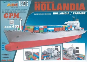 Hollandia Container Ship Card Paper Cut Out Model Kit GPM Scale 1:200 - Picture 1 of 4