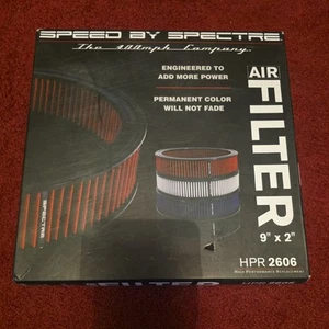 Spectre HPR2606 RED High Flow 9"x2" Round Performance Air Filter (Washable) - Picture 1 of 6