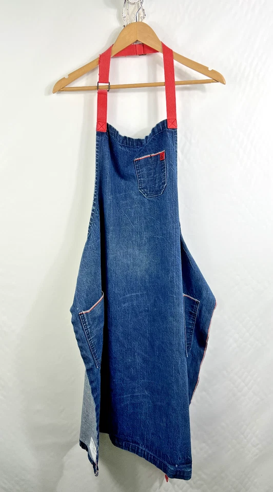 Hedley & Bennett Denim Oscuro Esencial Chef Cook Delantal Bolsillos Cocina Logo Foto 1 de 4