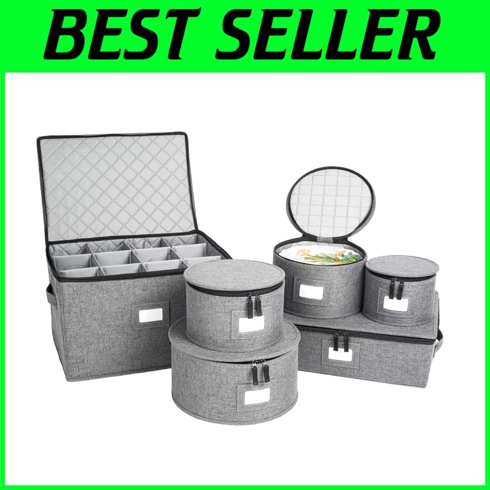 Stackable China Storage Containers - Ideal Kitchen Organizer - Image 1 of 4