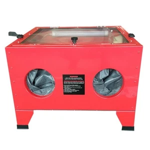 40-80 PSI 25 Gallon Sandblaster Cabinet Air Blaster Sand Blast w/Spray Gun - Picture 1 of 7