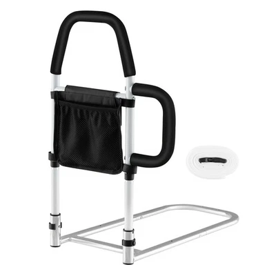 Bed Rail Safety Bed Assist Rail for Adults Elderly w/Storage Pocket Fixing Strap - Image 1 of 4