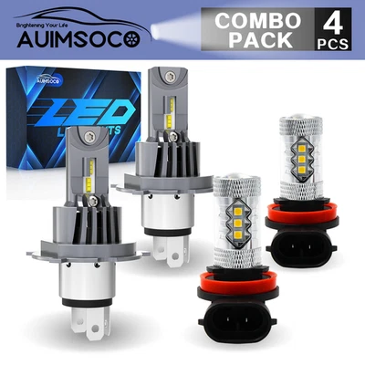 For Honda CR-V 2002-2014 LED Headlight 4pcs Combo Hi/Lo Beam Fog Light Bulbs - Изображение 1 из 4