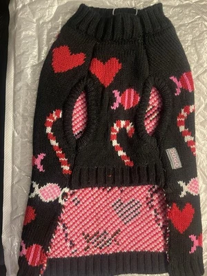 Holiday 糖果甘蔗毛衣,适合小型狗,尺寸小号,全新!  — 第 1/3 张图片