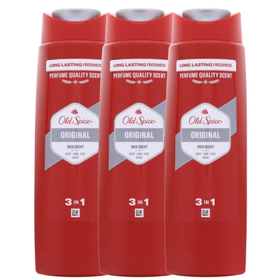 3 x Old Spice Original 3in1 Duschgel Haar Gesicht&Körper je 250ml lange Frische - Bild 1 von 3