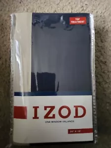 Nuovo IZOD One Window Valance Classic Stripe Khaki 84" X 18" Cotone Poliestere - Foto 1 di 8