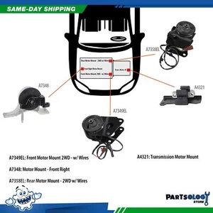 DNJ MMK1064 New Motor Mount Trans. Kit For 04-06 Nissan Maxima 3.5L V6 DOHC 24v - Picture 1 of 4