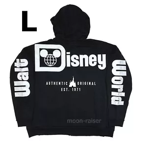 Walt Disney World Black Zip Hoodie Adult LARGE Disney Parks - Picture 1 of 3