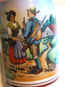 MARZI & REMY GERMAN BEER STEIN MUG HUNTER WITH DACHSHUND DOG 0.5 L - Imagen 1 de 6