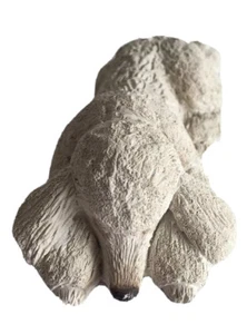 Sandicast weißer Pudel Hund Figur #S108 handgegossen handbemalt USA - Bild 1 von 12