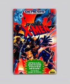 X-MEN / SEGA GENESIS - 2"x3" FRIDGE MAGNET (box game retro vintage marvel
