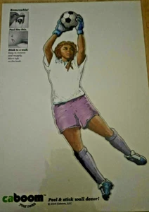 Decorazione da parete ragazza portiere calcio caboom la tua stanza buccia e bastone - Foto 1 di 1
