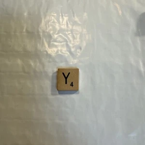 REPLACEMENT LOST SCRABBLE TILE NATURAL WOOD Letter Y - Picture 1 of 2