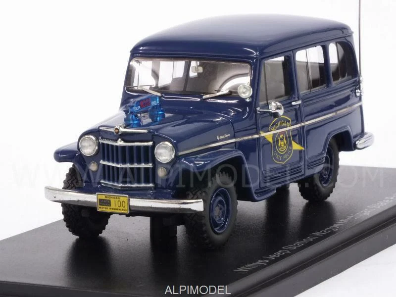 Jeep Willys Station Wagon Michigan State Police 1954 1:43 NEO 49538 - Immagine 1 di 1