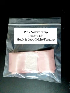 Pink Hook & Loop (Male/Female) Strip - 1-1/2" x 87" - - Picture 1 of 8