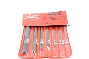 Proto Professional Tools No 4975 Metric 7 Piece Hex Key Set in Sleeve USA - Picture 1 of 4