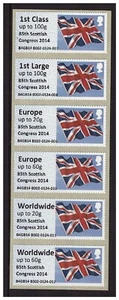 Post & Go 85th Scottish Congress 2014 B4GB14 MA13 collectors set of 6. MNH. - Picture 1 of 1