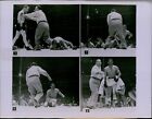 LG842 1953 Original Frank Juroski Photo BOBO OLSON GOES BOOM BOOM Boxing Match